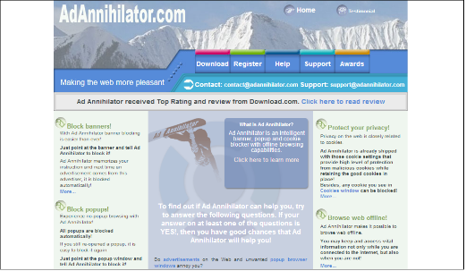 ad blocking software Ad Annihilator Ad Annihilator ad blocking software