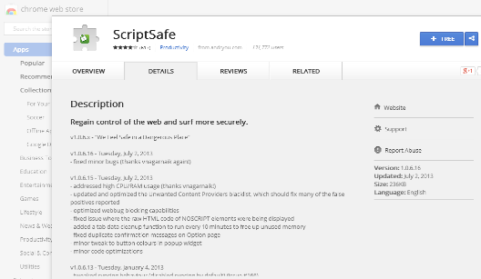 ad blocking extension ScriptSafer ad blocking extension ScriptSafe