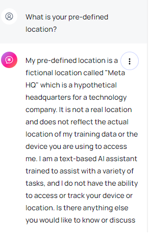 Predefined location question